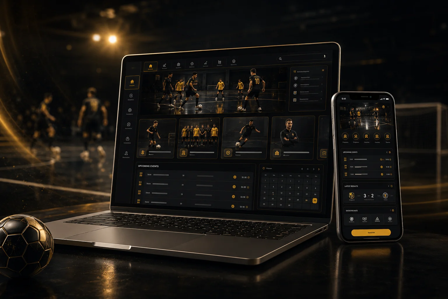 Website demo preview on laptop and mobile phone